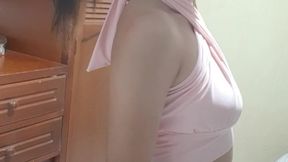 I undress and make a hot video for my boss