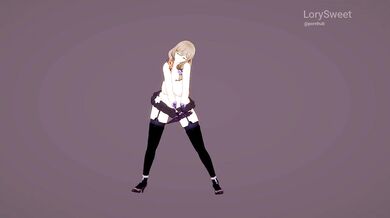 Lisa Genshin Impact's tits bounce like crazy in black stockings dance