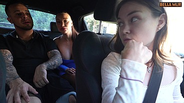 He picked up two married whores and fucked them right in a taxi.