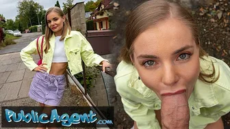 Skinny brunette with small tits craves a big dick outdoors