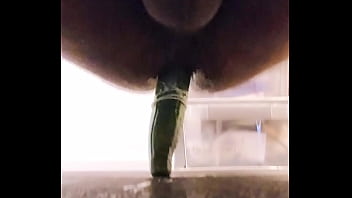 Riding a big thick cucumber