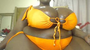 Big Black Natural Boobs in Sexy Lingerie