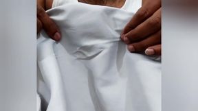 Satin Silk Handjob Porn - Satin Silky White Suit Rub on Dick Head (86)
