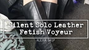 Silent Solo Leather Fetish Voyeur