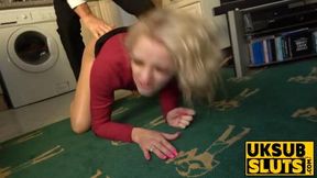 UKSubSluts com - Petite UK teen April Paisley gets roughly fucked by Pascal White with anal