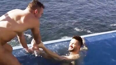 Andrea Suarez & Manuel Skye are having outdoor sex in the pool