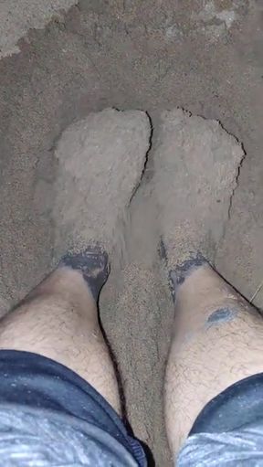 Bare feet Playing in Sand