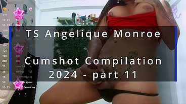 TS Angelique Monroe - Cumshot Compilation