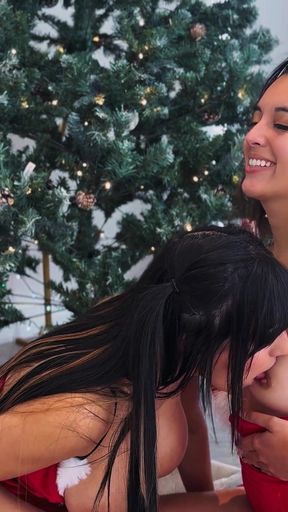 Santa's Little Sluts Cum Under the Christmas Tree