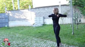 passionate stepsis polly yangs caught yoga leads to risky garden sex