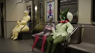 MEOWSCARADA FUTANARI TE COJE EN EL TREN (FURRY) (POKEMON)