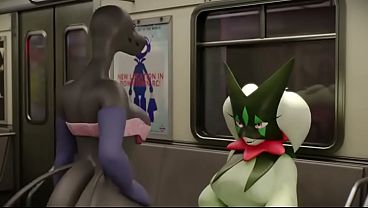 MEOWSCARADA FUTANARI TE COJE EN EL TREN (FURRY) (POKEMON)