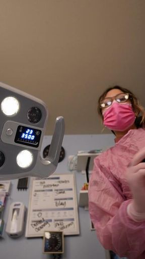 4.5 min POV Dental cleaning, Watch me in all PINK PPE give your a dental cleaning 🧤🩷🦷🪥