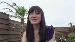 Japanese Slut Blowing On The Balcony