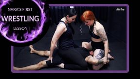 Mel Fire teaches Mistress Nara how to fight and humiliates Hex with feet and ass (1080 EN SUB) - Wrestling - Foot Fetish - Female Domination