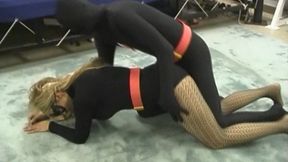 Fly Man And Fly Woman Stuck Together Dry Humping To Orgasms, Then Frozen In Time