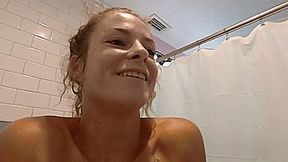 **VR 360** Teased In The Bathroom By Sexy Giantess Nathalia & Nikki Brooks