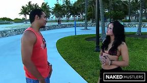 Exotic Latina beauty with huge booty gets banged by tall dark handsome man