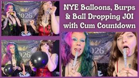 NYE Balloons, Burps & Ball Dropping JOI with Cum Countdown - Dessa Cado - Jerk Off Instructions - Burping - Eating Candy