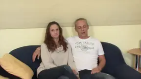 Slut threesome fuck with husband and lover in the same bed - 2