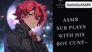 [ASMR] plays with his pussy for you