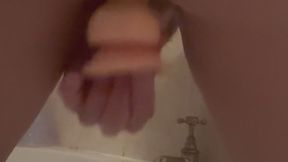 Amber Jafe - Dildo fuck from behind in the shower
