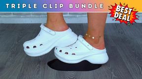 Goddess Amber - Trampling Your Face & Milking Your Cock Under Nurse Hannah's Crocs - Triple Bundle 1 (226)