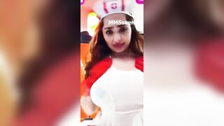 Aditi Mistry's Naughty Patient - POV role play with boob bouncing in see through nurse uniform