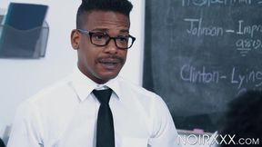 Ebony dudes Adrian Hart and Tony Genius set the books aside to fuck one another