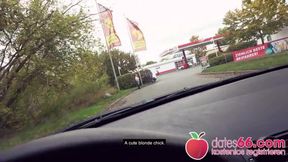 Tania Swank's Horny Public Encounter in the Rain with POV Blowjob Action