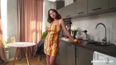 Busty Teen Gets Naughty in the Kitchen