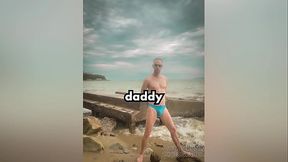 Cam Models his Bikini on the Beach