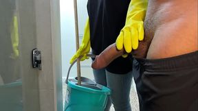 the hotel maid caught me masturbating and decided to help me - she gave me her pussy but didn'_t let me fuck her ass