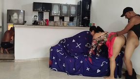 I cheat on my husband with his twin brother who has the biggest cock, then I touch my cuckold husband and he leaves my pussy full of cum