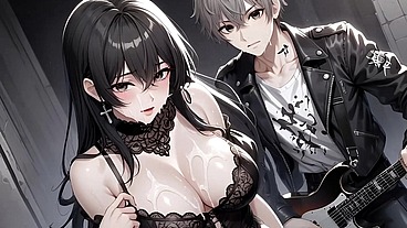 Demure Gothic Girl with Rock Star - Full Movie 2 Hentai