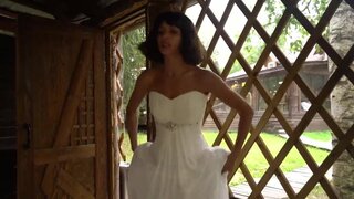 Bride gets her shameless pussy destroyed by his hard dick