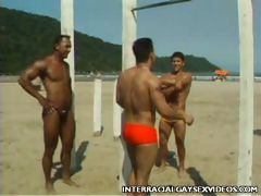 Hot Gay Interracial Threesome