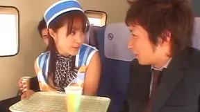 Arousing Stewardess Blows Passengers For A Pleasurable In-Air Experience