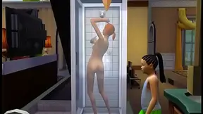 Horny Hentai Roommate Catches You Naked – Hot Shared Shower Fuck