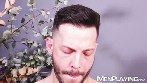 Inked John Brachalli strokes & teases in solo close up