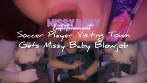 Soccer Player Gets Missy Blowjob