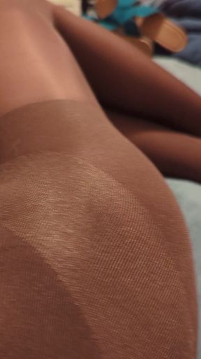 Sexy Pantyhose and Fake Cock in My Pantyhose