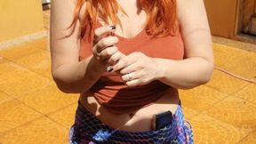 Chainsmoking while washing the yard