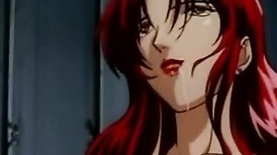 Redhead anime babe gets her big tits dripping with pleasure while fingering herself in boots