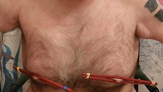 Humiliated thick pig used as an ashtray