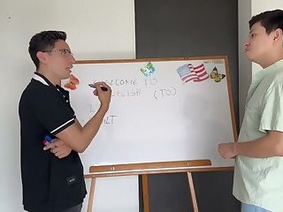 My Student Arrives Late and Confesses That He Likes My Cock, so I Decide to Put It All the Way in