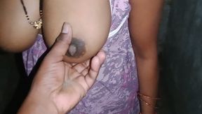 Bhabhi went to the terrace and got her big breasts pressed and took out the water from my penis