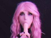Femboy Practices Deepthroat