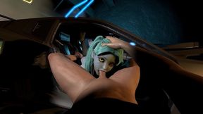 rebecca sucking dick in the car - cyberpunk edgerunners