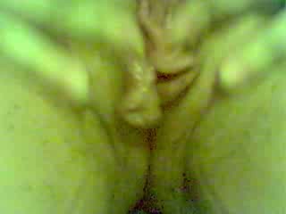Squeezing my horny wife's huge pussy lips on close up video